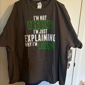 Delta  Tee - Brown with Green and White Text